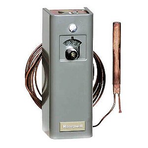 Controlador de temperatura comercial de bulbo remoto, 167 F a 257 F, capilar de 5 pés, elemento de detecção de bulbo de cobre