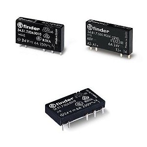 345170244310 FINDER Series 34 Mini relé para circuito impresso (EMR ou SSR) 0.1-2-6 A