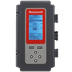 Controlador eletrônico de temperatura com 2 entradas de temperatura, 4 relés SPDT, 2 saídas analógicas, gabinete NEMA 4X
