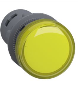 XA2EVF8LC - Sinalizador Ø22mm plástico, LED, amarelo, 110VCA/CC
