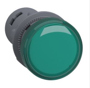 XA2EVQ3LC - Sinalizador monobloco plástico Ø22mm, LED, verde, 380...400VCA