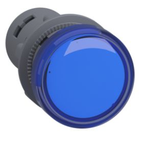 XA2EVQ6LC - Sinalizador monobloco plástico Ø22mm, LED, azul, 380...400VCA
