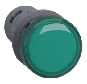 XA2EVJ3LC - Sinalizador monobloco plástico Ø22mm, LED, verde, 12VCA/CC