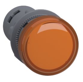 XA2EVJ5LC - Sinalizador monobloco plástico Ø22mm, LED, laranja, 12VCA/CC