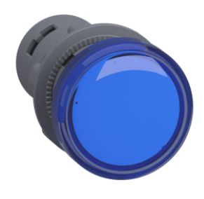 XA2EVJ6LC - Sinalizador monobloco plástico Ø22mm, LED, azul, 12VCA/CC