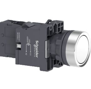 XA2EW31M1  Botão luminoso Ø22mm plástico, retorno por mola, branco, NA, 220VCA