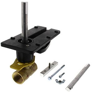 Válvula de esfera de controle roscada de latão de 3/4 ″ 2 vias para atuador DCA (14,7 Cv)