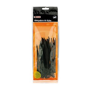 ABRAÇADEIRA NYLON 200MMX2,5 PRETA FOXLUX C100