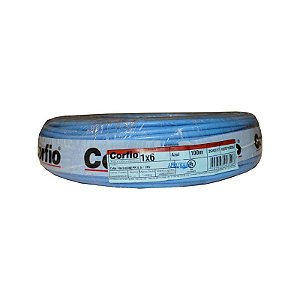 CABO FLEXÍVEL 1KV 6,0MM AZUL CORFIO C100