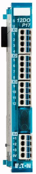 XN-322-12DO-P17 - Módulo de saída digital; 12 saídas digitais à prova de curto-circuito 24 V DC / 1,7 A cada; comutação de pulso
