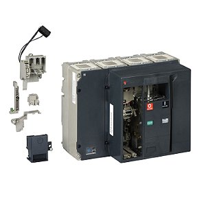 33284 - Estrutura básica do disjuntor, ComPact NS 800N, 50 kA a 415 VAC, 800 A, fixo, operado eletricamente, sem unidade de desarme, 4 P