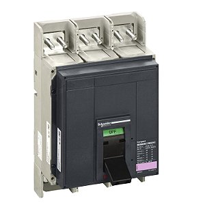 33291 - Estrutura básica do disjuntor, ComPact NS 1000H, 70 kA a 415 VAC, 1000 A, fixo, operado eletricamente, sem unidade de desarme, 3 P