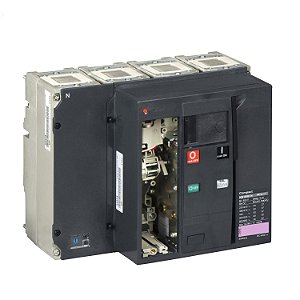 33304 - Estrutura básica do disjuntor, ComPact NS 1250N, 50 kA a 415 VAC, 1250 A, fixo, operado eletricamente, sem unidade de disparo, 4 P