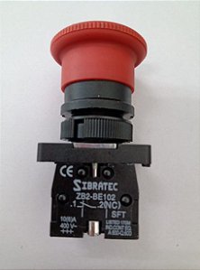 BOTAO DE EMERG PL XB2-ES542 C/TRAVA - SIBRATEC