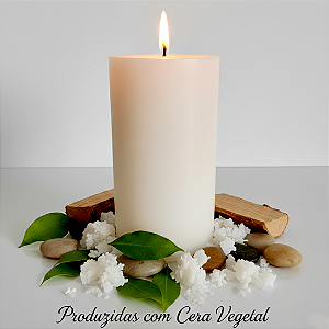 Vela Decorativa Cilíndrica 7cm X 10 Cm Pilar Decoração