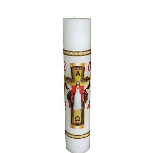 Círio Pascal Jesus Cristo  7cm x 40 Cm  Aplique Adesivo