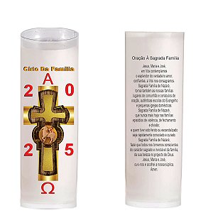 Vela Círio Pascal Da Família Cordeiro Branco