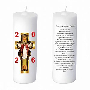 Mini Círio Pascal Jesus Branco Adesivo 2026