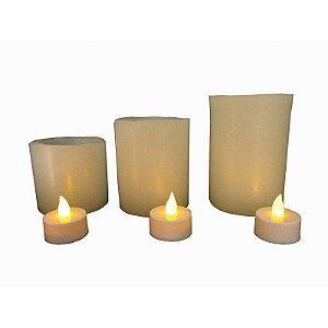 3 Luminárias Mais 3 velas de LED