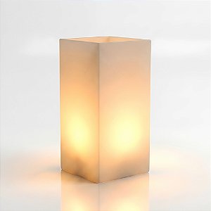 1 Vela Luminária Quadrada 12x12x20cm Decoração Casamento