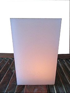 1 Vela Luminária Quadrada 12x12x20cm Decoração Casamento