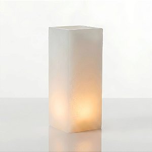 1 Vela Luminária Quadrada 12x12x30cm Decoração Casamento