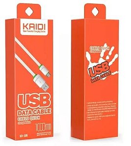 Cabo De Dados Kaidi Kd-305 Usb V8 Carga Rapida Novo