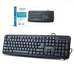Teclado USB Standard Preto BK-102 - Exbom