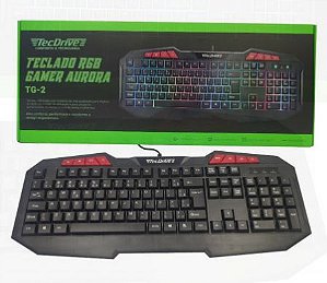 Teclado Multimídia Gamer RGB TG-2 - Tecdrive
