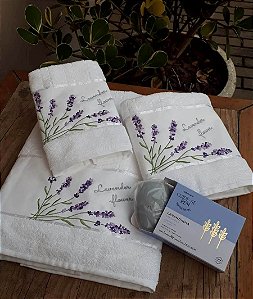 Jogo de toalhas Lavandas 3 peças