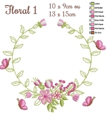 Opções de bordado Floral Baby