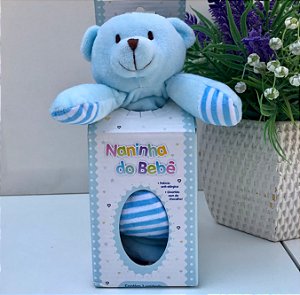 Naninha - Ursinho com Chocalho - Azul ou Rosa