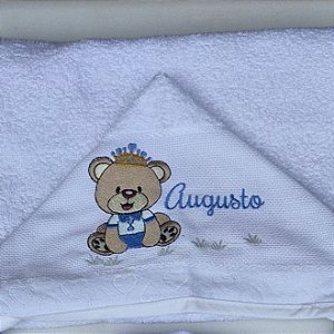 Toalha com Capuz Personalizada Velour - clique para mais opções de bordados