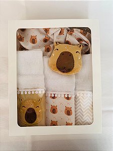 Kit Naninha e 3 Babetes (Paninhos de Boca)