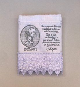 Toalha de Batizado - clique para outras opções de bordado