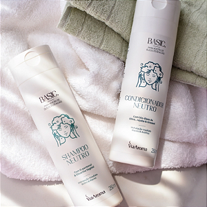 Shampoo e Condicionador Neutro BASIC Via Aroma - com Adição de Óleos Essenciais – 250ml