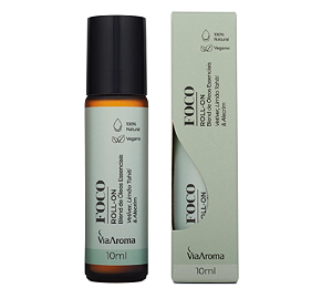 Roll-On Blend Óleos Essenciais Foco Via Aroma - 10ml