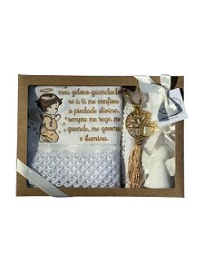 Kit Maternidade e Batizado Santo Anjo luxo Bordado
