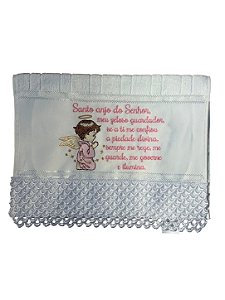 Toalha de Lavabo Santo Anjo com Barrado renda