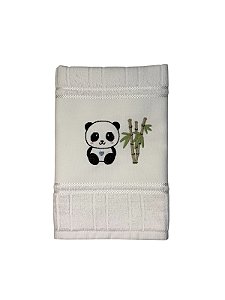 Toalha de Lavabo Bordada Panda Bambu