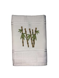 Toalha de Lavabo Bordada Bambu
