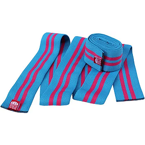 Faixa De Joelho Profissional Azul com Rosa