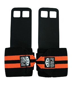 Grip com Munhequeira Preto com Laranja