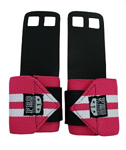 Grip com Munhequeira Rosa com Branco