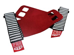 Grip 2 Furos em Couro Vermelho