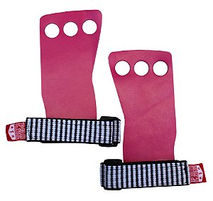 Grip 3 Furos em Couro Rosa