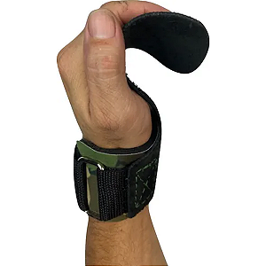 Hand Grip Couro Camuflado Verde