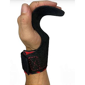 Hand Grip Couro Camuflado Vermelho