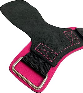 Hand Grip Couro Rosa Neon