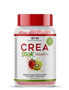 CREA Sour Morango com Kiwi (Creatina em Gomas Cítricas) - pote com 60 un.